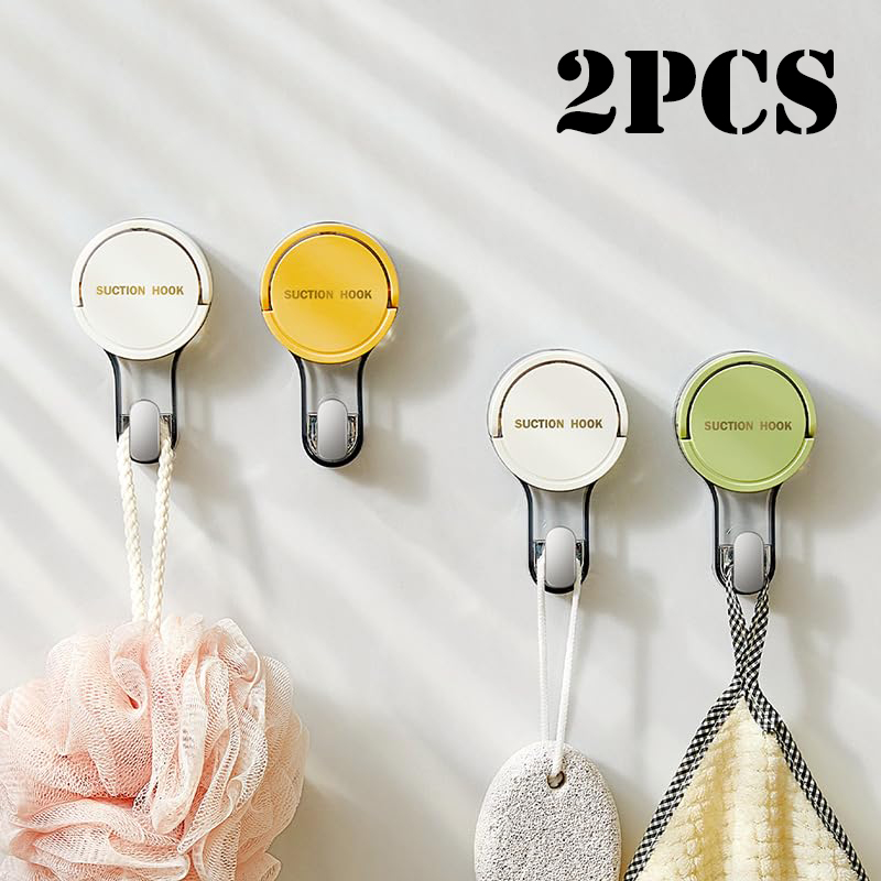Home Bathroom Door - 1/2pcs Suction Hooks Strong Vacuum Power