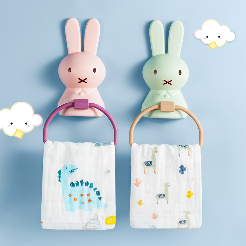 Home Edit Bathroom Storage - Cute Miffy Non Perforated Towel Rack