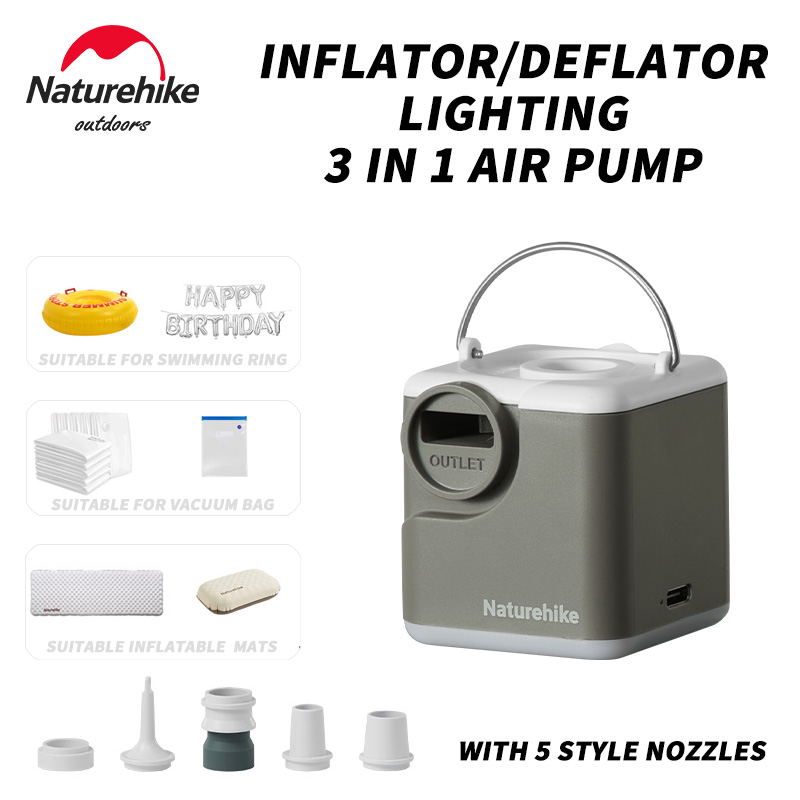 Bathtub Pillow Inflatable - Naturehike Inflator/Deflator Pump Inflatable Pump For