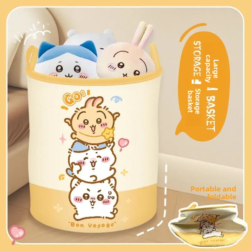 Home Edit Bathroom Storage - Foldable Laundry Basket Chiikawa Anime Cute