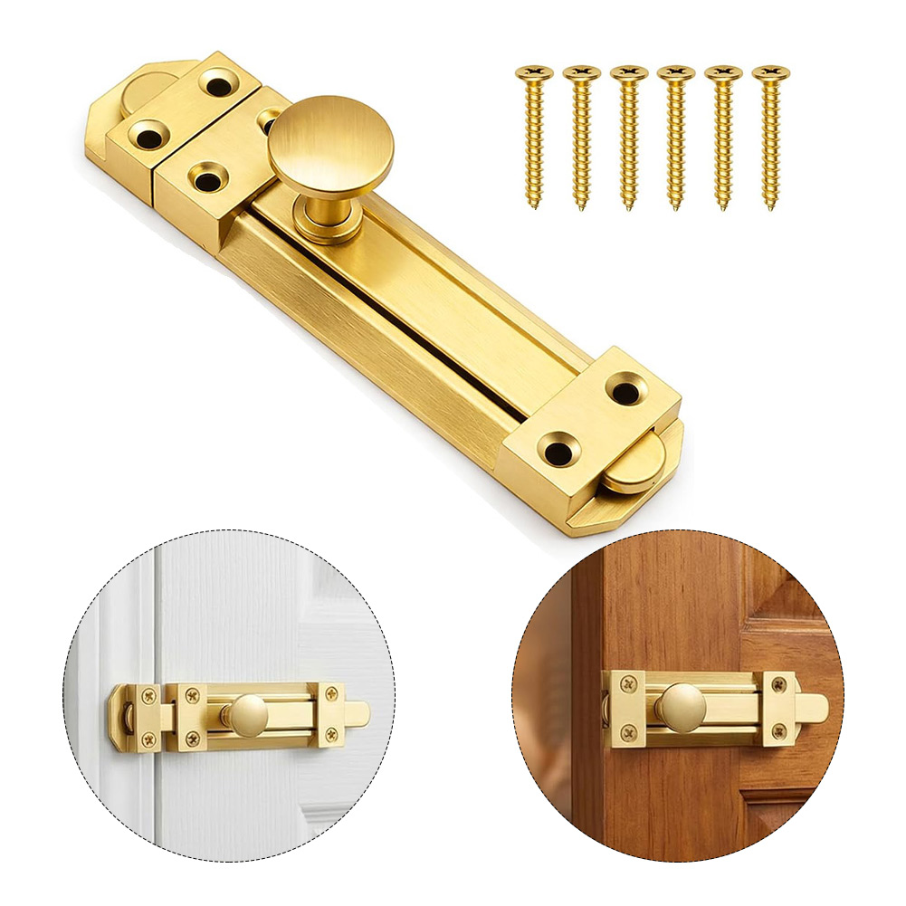 Home Bathroom Door - 5 Inch Solid Brass Sliding Door