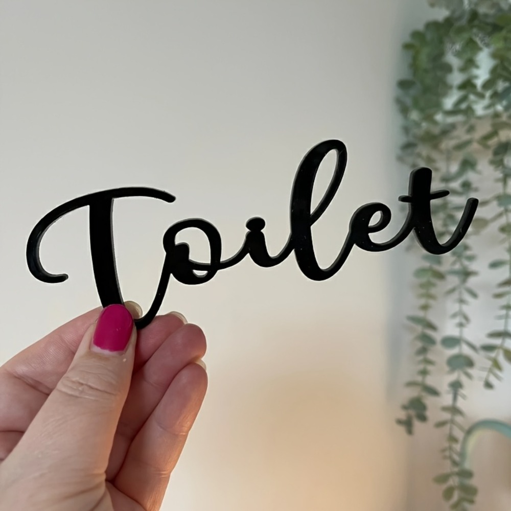 Home Bathroom Door - CIFBUY Modern Plastic Letter Sign Directional
