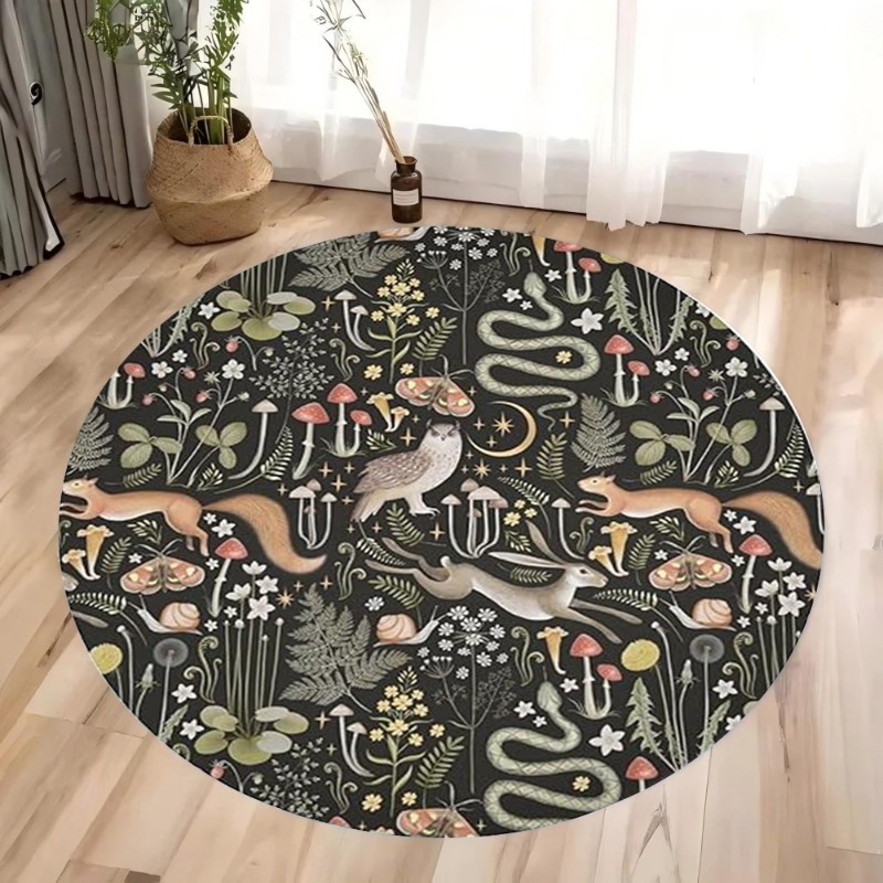 Plants and Animals Round Carpe - огляд і ціна Home Bathroom Images