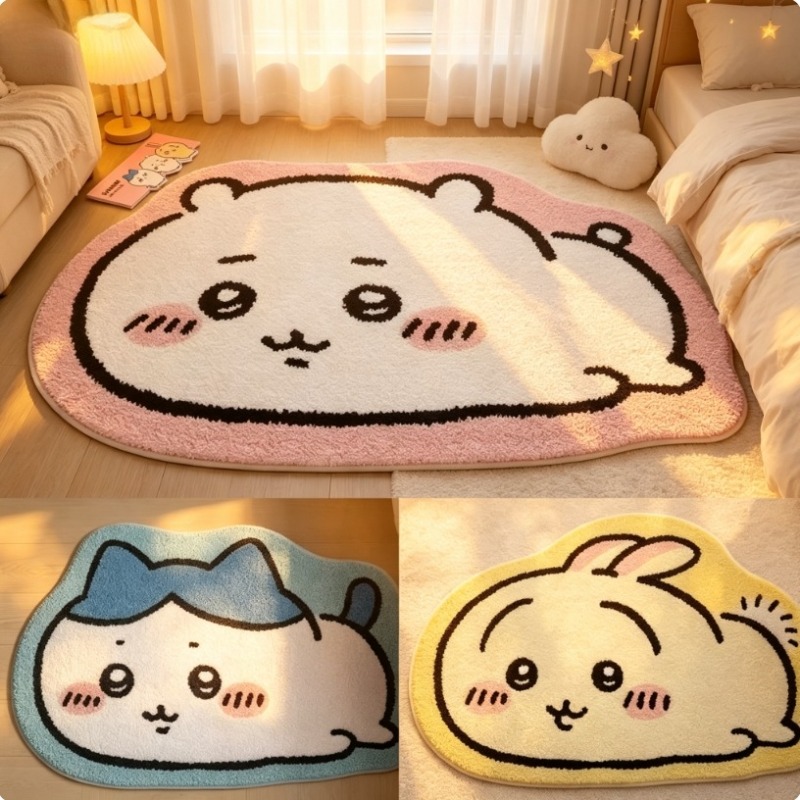 Hot Chiikawa Cartoon Rug Anime - огляд і ціна Home Goods Bathroom