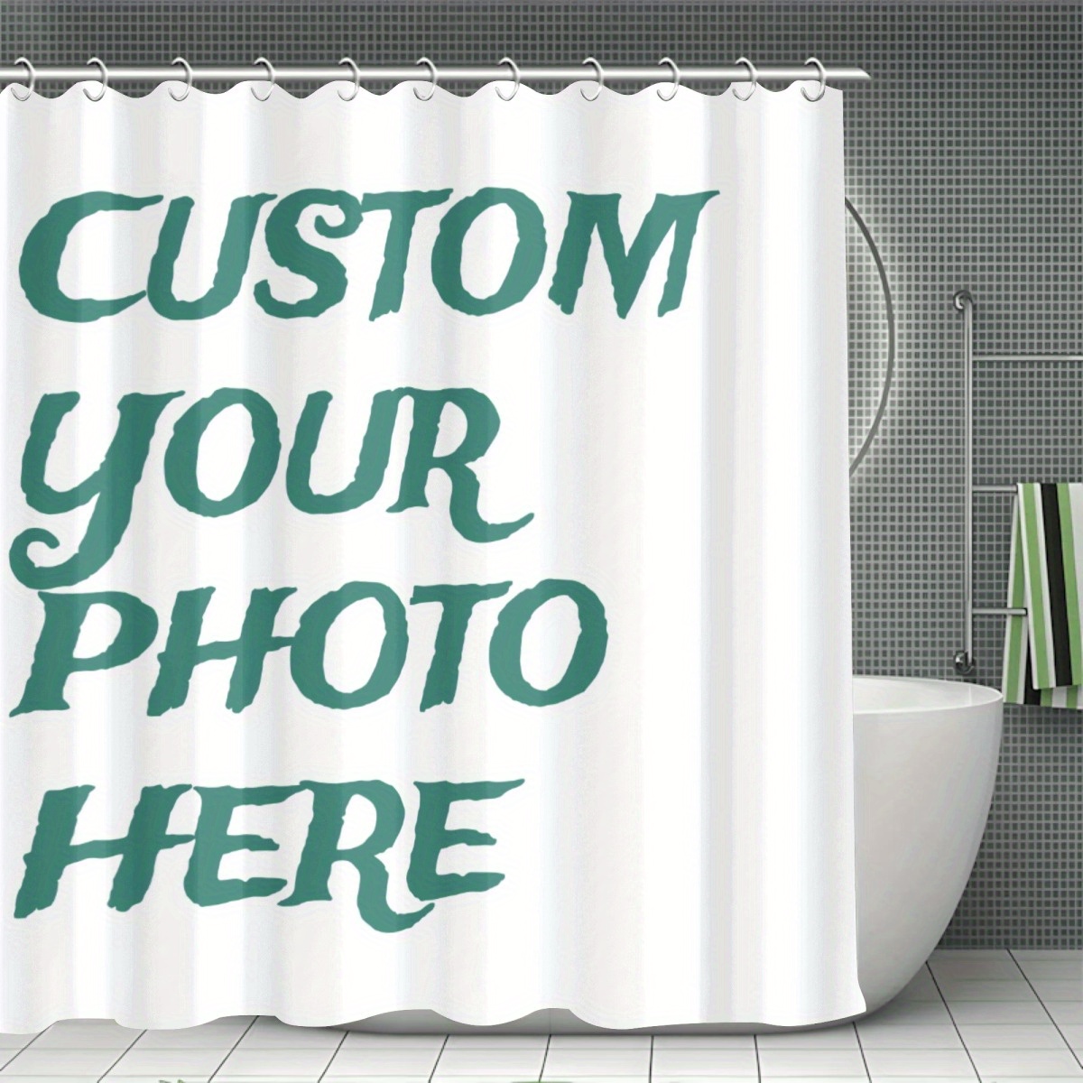 Custom Photo Shower Curtain, P - огляд і ціна Home Bathroom Images