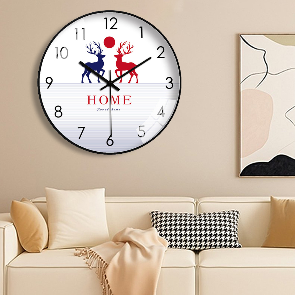 New Elegant Wall Clock Deer Pr - огляд і ціна Home Bathroom Design Simple