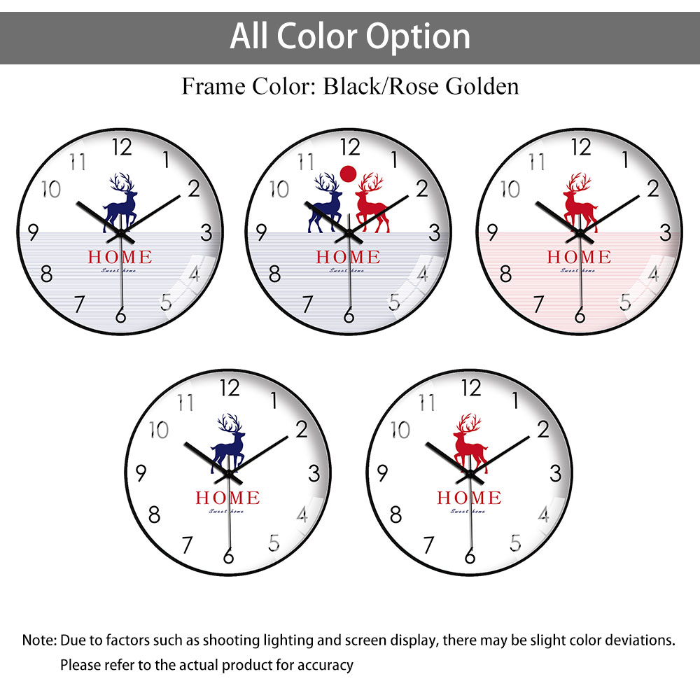 New Elegant Wall Clock Deer Pr - огляд і ціна Home Bathroom Design Simple