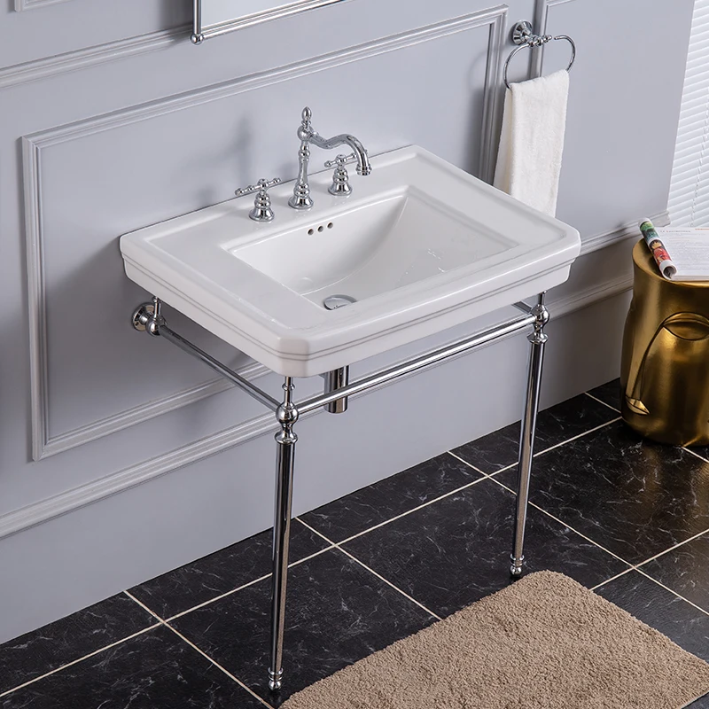 Three-hole bracket basin floor - огляд і ціна Home Bathroom Design Simple