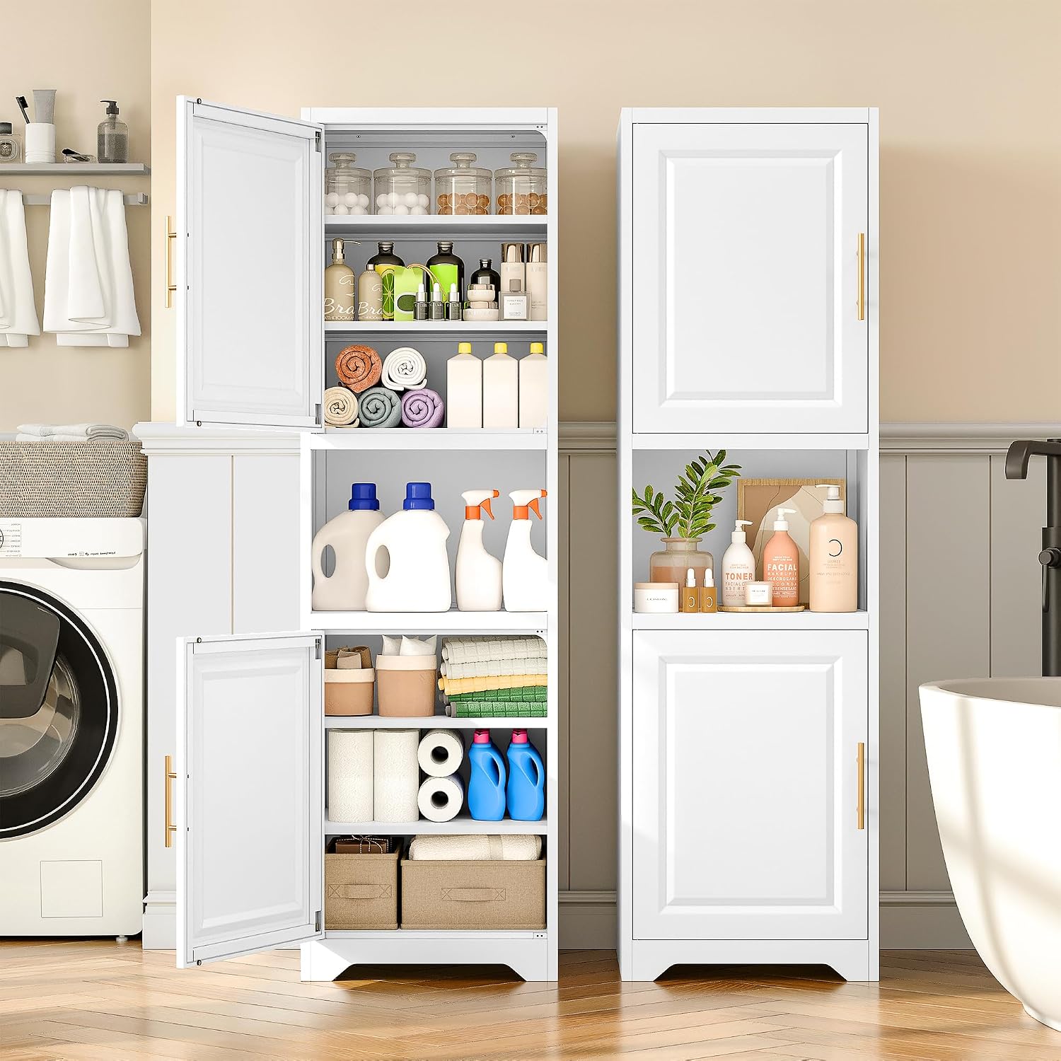 67 Inch Tall Narrow Storage Ca - огляд і ціна Home Bathroom Door