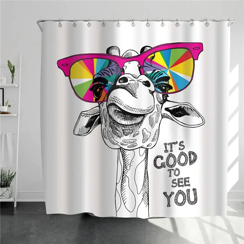 Giraffe With Colorful Glasses  - огляд і ціна Home Bathroom Design Simple