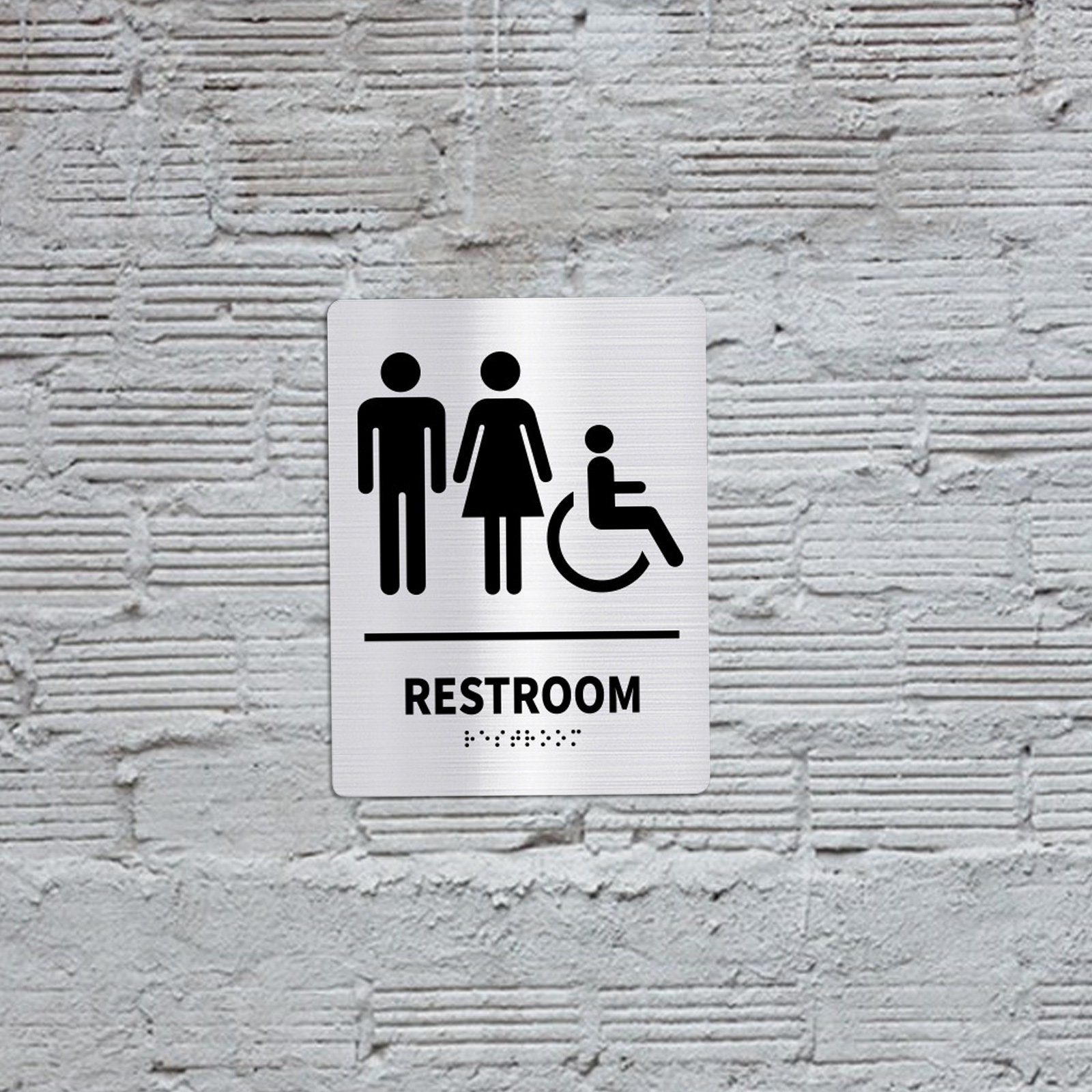 2Pcs Restroom Sign Stainless S - огляд і ціна Home Bathroom Door