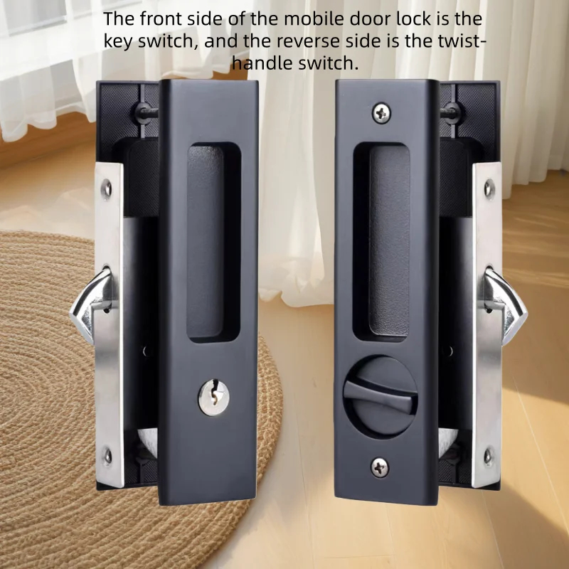 Heavy-Duty Black Sliding Door  - огляд і ціна Home Bathroom Door