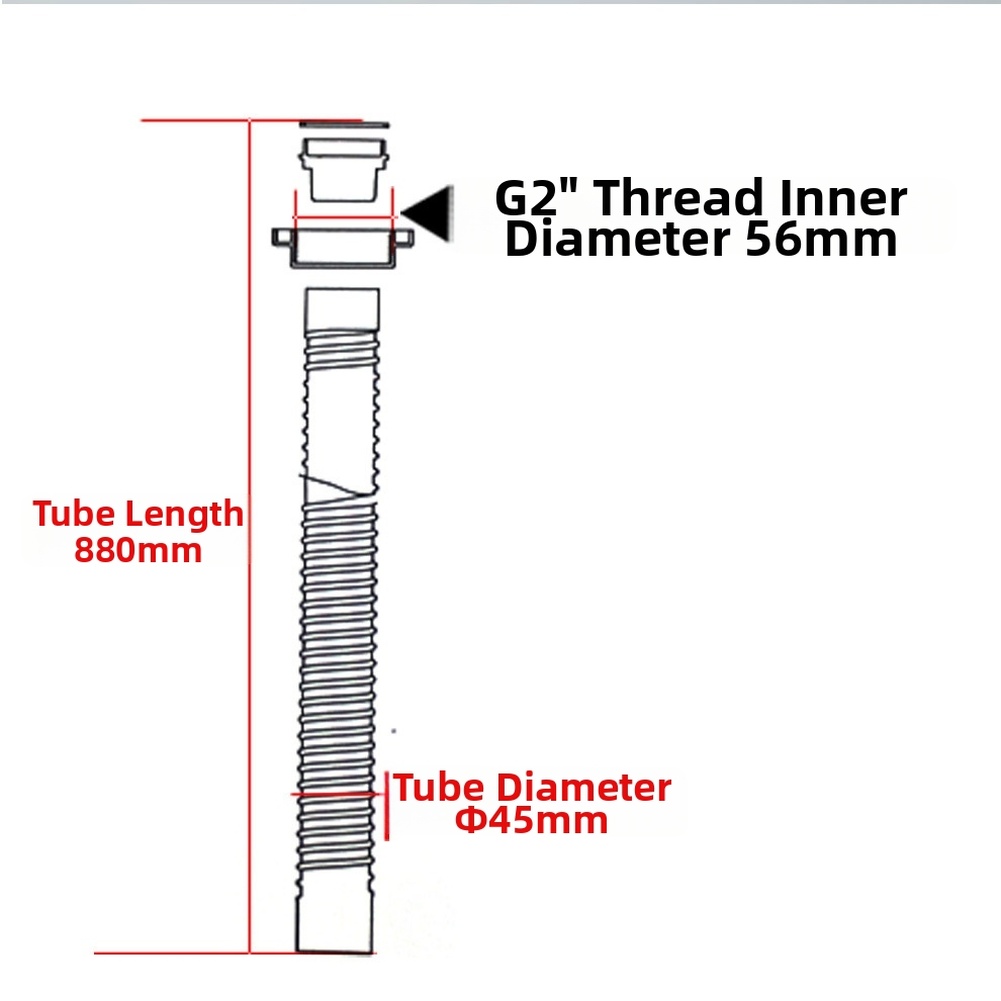 Kitchen Sink Drain Pipe 45mm D - огляд і ціна Home Bathroom Plumbing
