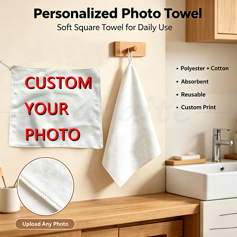 Custom Photo Square Towel Hand - огляд і ціна Home Bathroom Images