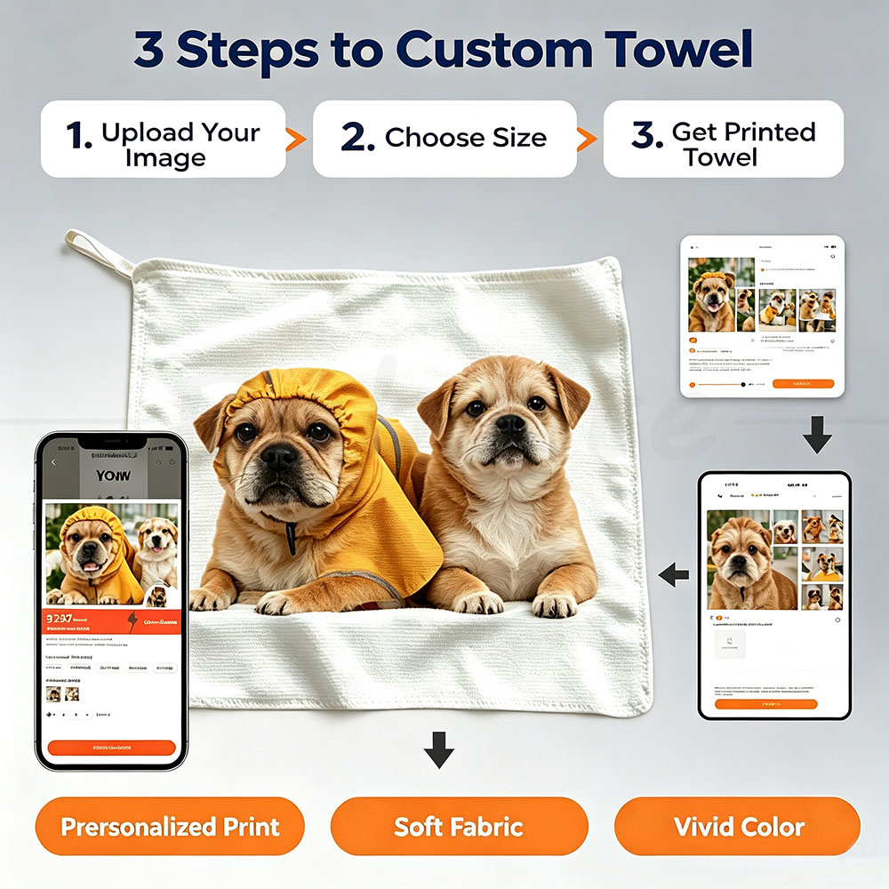 Custom Photo Square Towel Hand - огляд і ціна Home Bathroom Images
